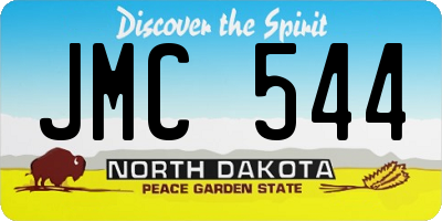 ND license plate JMC544