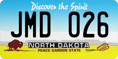 ND license plate JMD026