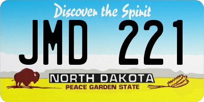 ND license plate JMD221
