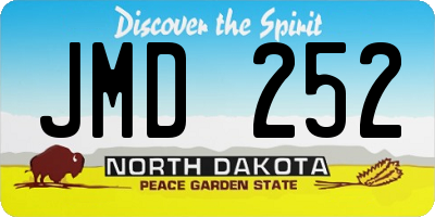 ND license plate JMD252