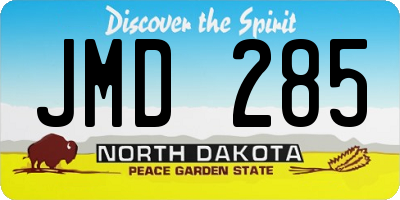 ND license plate JMD285