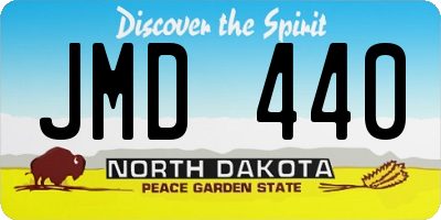ND license plate JMD440