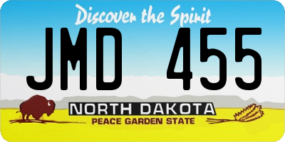 ND license plate JMD455
