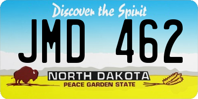 ND license plate JMD462