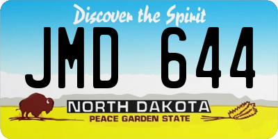 ND license plate JMD644