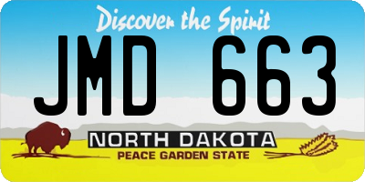 ND license plate JMD663