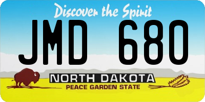 ND license plate JMD680