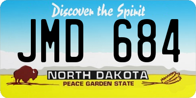 ND license plate JMD684