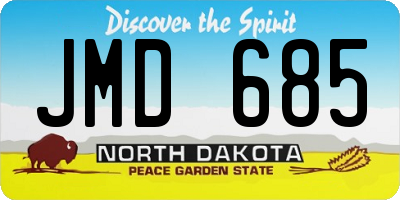 ND license plate JMD685