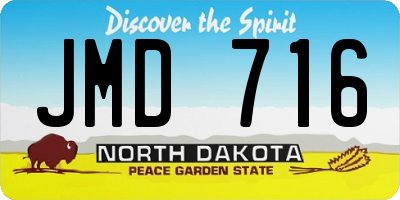 ND license plate JMD716