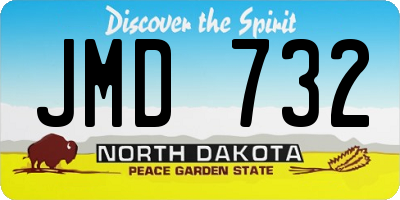 ND license plate JMD732
