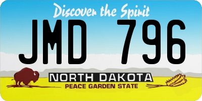 ND license plate JMD796
