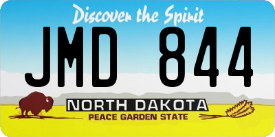 ND license plate JMD844
