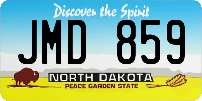 ND license plate JMD859