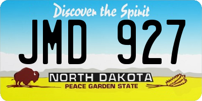 ND license plate JMD927