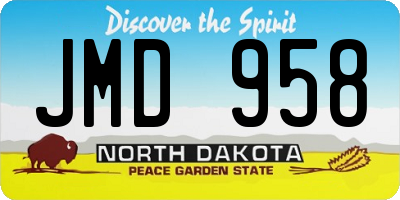 ND license plate JMD958
