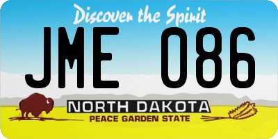 ND license plate JME086
