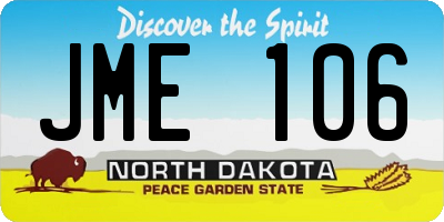 ND license plate JME106