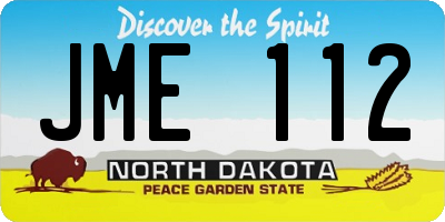 ND license plate JME112