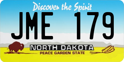 ND license plate JME179