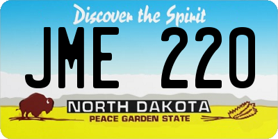 ND license plate JME220