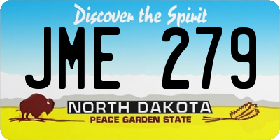 ND license plate JME279