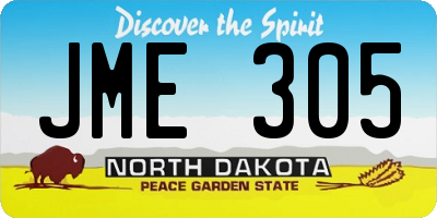 ND license plate JME305