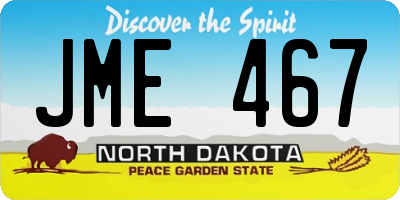 ND license plate JME467