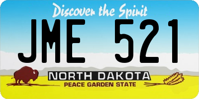 ND license plate JME521