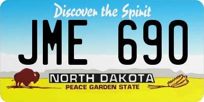 ND license plate JME690