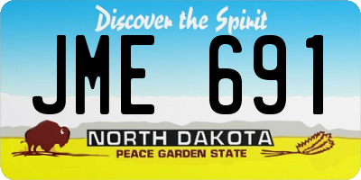 ND license plate JME691