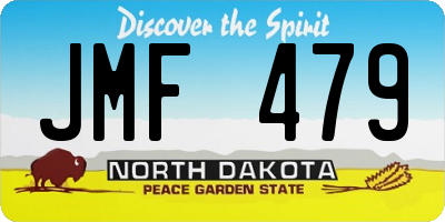 ND license plate JMF479