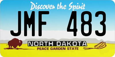 ND license plate JMF483