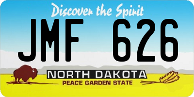 ND license plate JMF626