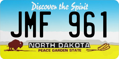 ND license plate JMF961