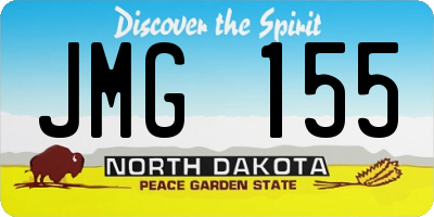 ND license plate JMG155
