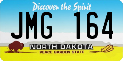ND license plate JMG164