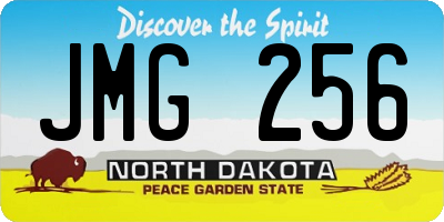 ND license plate JMG256