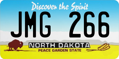 ND license plate JMG266