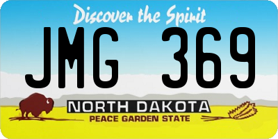 ND license plate JMG369