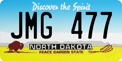 ND license plate JMG477