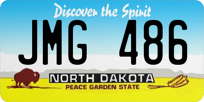 ND license plate JMG486
