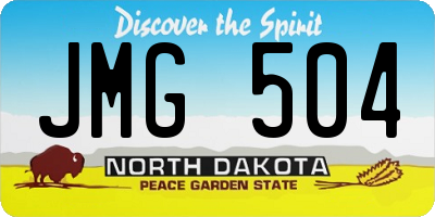 ND license plate JMG504