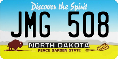 ND license plate JMG508