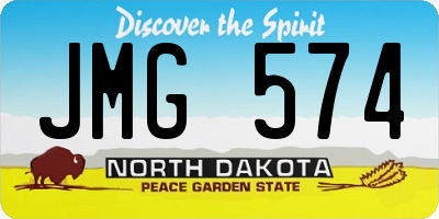 ND license plate JMG574