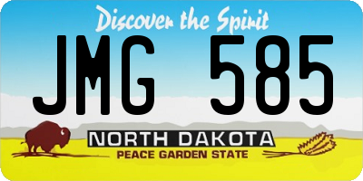 ND license plate JMG585
