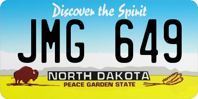 ND license plate JMG649