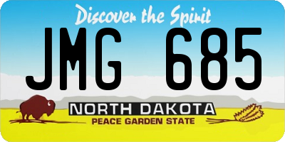 ND license plate JMG685