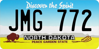 ND license plate JMG772