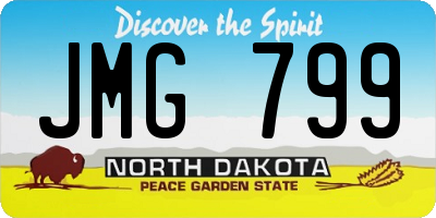 ND license plate JMG799